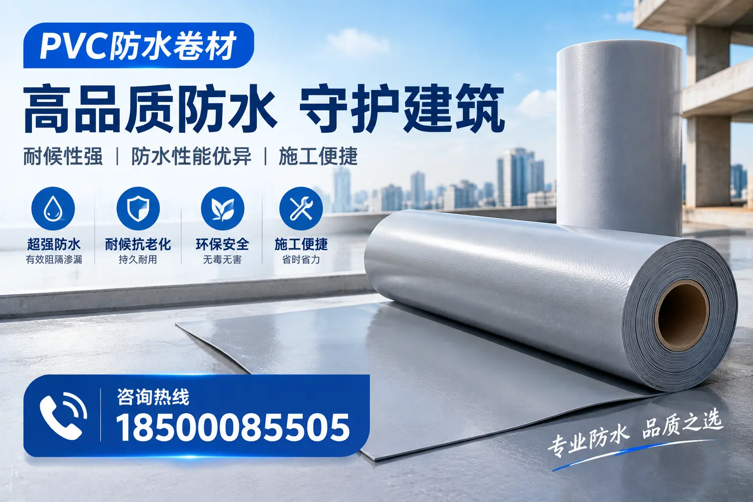 PVC防水卷材的防水效果评测，适合盘锦的科学依据